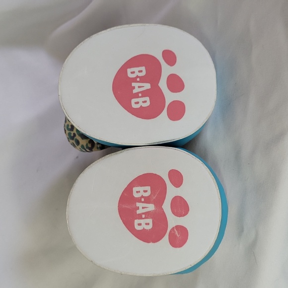 Build a Bear Leopard Print Converse Shoes Blue Purple Good condition - Picture 6 of 8